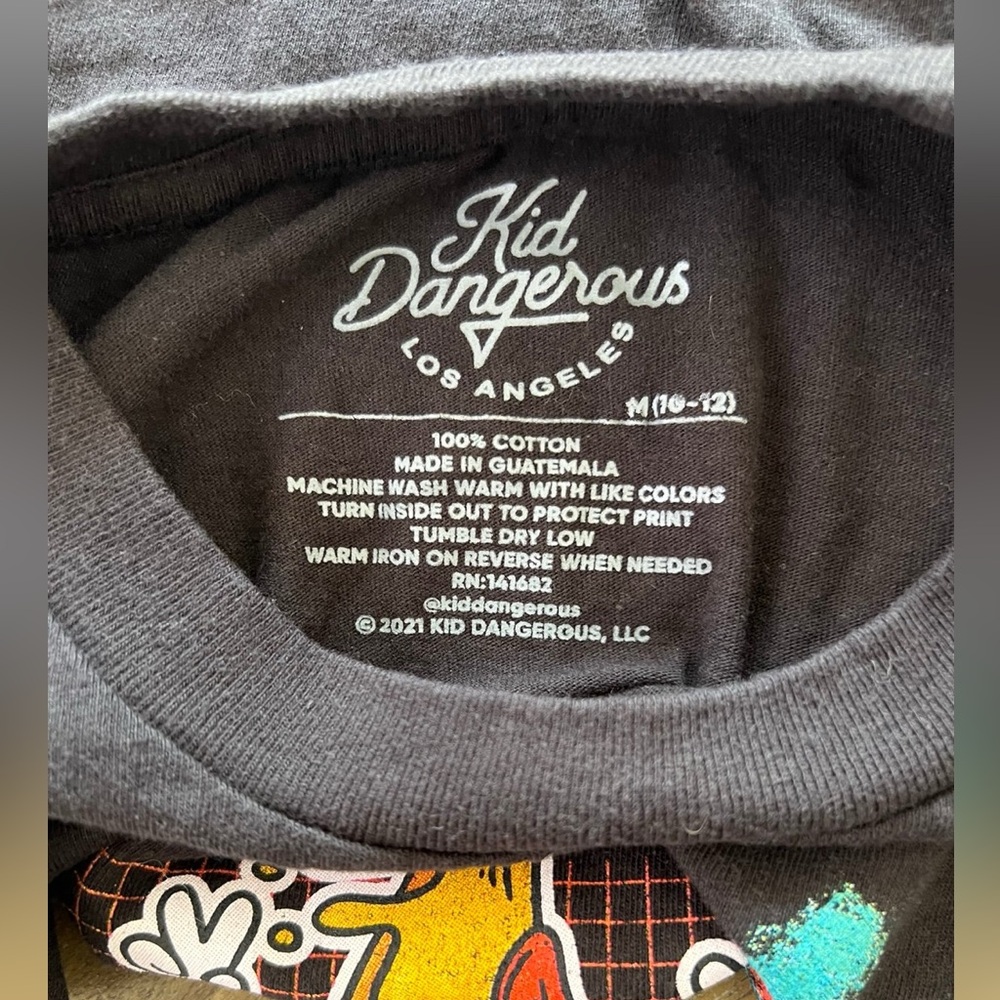 Kid Dangerous Skateboarding Pizza Tee - Boys M - Picture 3 of 3